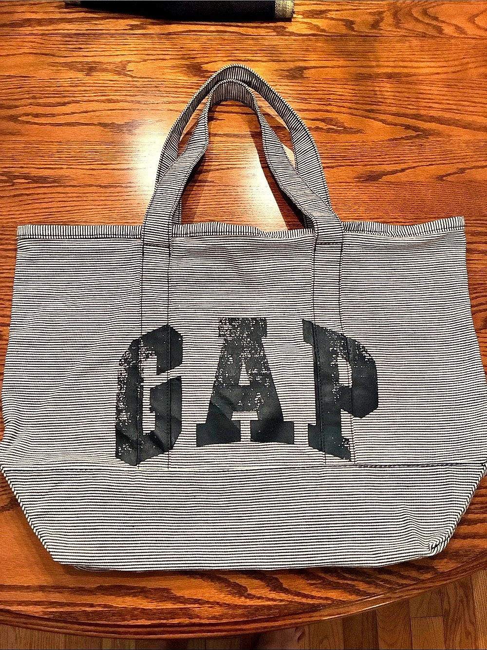 Gap Striped Canvas Tote in Blue & White